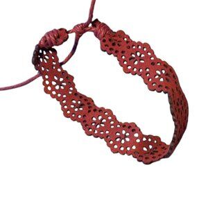 Boho Lace Look Cutout Leather Bracelet